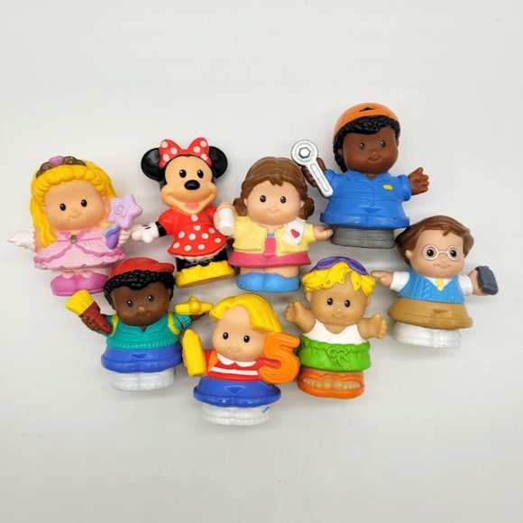 LOT OF 8 LITTLE PEOPLE Fisher Price Boys Girls Blonde Brunette Play Club Team - Picture 15 of 15